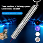 3-i-1 Pet Pointer Cat Toy Red Dot Hunting Lazer torch UV Pen one size