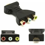 Adaptateur Hdmi Mâle Vers 3 Rca Femelle Composite Av Audio Vidéo Convertisseur Tv