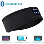 Fone ¿couteurs Bluetooth Sport Dormir Bandeau ¿lastique Sans Fil Casque Musique Masque Pour Les Yeux Casque Bluetooth Sans Fil Bandeau-Bandeau Noir_XINENGJI