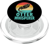 Otter Retro Vintage Otter Whisperer PopSockets PopGrip for MagSafe