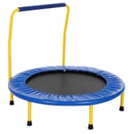 RIYIFER Kids Folding Trampoline, 32 '' Mini Outdoor/Indoor Trampoline, Safe and Portable, Foldable and Durable for Kids Mini Bounce Bed,Blue,32