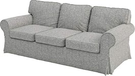 HomeTown Market Housse de Canapé Durable Compatible avec Le Canapé IKEA Ektorp Sofa Cover. Housse Seulement ! Canapé Non Inclus ! (Polyester 3 Places Lin)