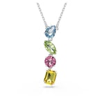 Swarovski Pendentif en Y Gema, tailles variées, multicolore, métal rhodié