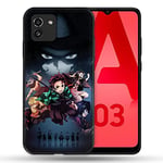 Cokitec Coque pour Samsung Galaxy A03 Manga Demon Slayer Noir, Multicolore