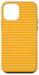 Coque pour iPhone 12 mini Jaune moutarde rayé pour fille Esthétique Preppy Stripe