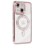 Diamond bling MagSafe skal iPhone 13 - Pink