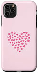 Coque pour iPhone 11 Pro Max Pink Heart Love Graphic Icon Filled With Little Hearts