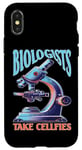 Coque pour iPhone X/XS Biologists Take Cellfies Humour de laboratoire scientifique