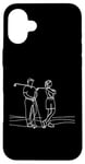 Coque pour iPhone 16 Plus Golf Club One Line Art Dessin Golf