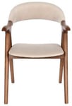 Set of 2 Urban Dark Brown and Beige Dining Chair