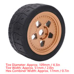 2pcs 17mm Hex RC Wheels And Tires 5 Spoke Tires And Rims For ZD Racing 1/7 TD