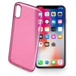 Cellularline Mobilskal i TPU-plast till iPhone X/XS, Rosa Rosa