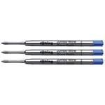 ROTRING Lot de 3 Mines Jumbo Pour Stylo Bille Pte Moyenne Bleu