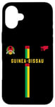 Coque pour iPhone 16 Plus Drapeau Guinée-Bissau, carte silhouette, emblème national