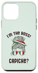 iPhone 12 mini I'M THE BOSS! CAPICHE? Italian Woman Messy Bun Italy Meme Case