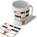 I Love My Mum, This Much! - Mug and Coaster