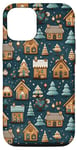 Coque pour iPhone 12/12 Pro Mignon, Vacances, Hiver, Village, Noël