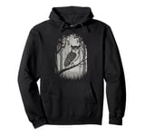 Owl In The Woods Mysterious Night Scene Pullover Hoodie