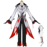 Cosplay Genshin Impact Kostym Komplett Anime RPG Kostym Set med Peruk för Cosplay - Halloween Outfit För Unisex Vuxen Arlecchino Stor