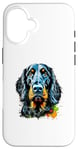 Coque pour iPhone 16 Gordon Setter Pop Art et Splash Art Gordon Setter