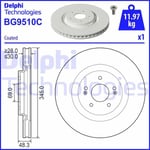 Bromsskiva Delphi - Kia - Sorento, Ev6 awd, Ev6. Hyundai - Santa fè, Ioniq, Ioniq 6 awd, Ioniq 6