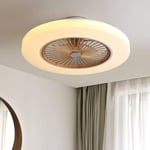 GaoF Ceiling Fan with Lamp, 36W LED Quiet Ceiling Fan with Lighting, Adjustable Wind Speed Ceiling Lamp Tricolor Dimming Timing Fan Chandelier for Bedroom， L58*H20cm