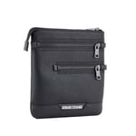 Armani Exchange Sac à bandoulière Plat avec Fermeture éclair, Homme, Noir, Einheitsgröße