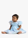 Angel & Rocket Baby Puff Sleeve Floral Print Dress, Blue