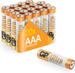 AAA Batteries pack of 20 by GP AAA Batteries Ultra Alkaline - 10 year shelf for