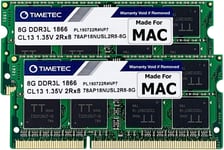 16 Go KIT (2x8Go) Compatible pour Apple Late 2015 iMac (27"" avec écran Retina 5K) DDR3L 1867MHz/1866MHz PC3L-14900 2Rx8 CL13 1.35V 204 Pin SODIMM Memory Module Mac RAM Upgrade pour iMac 17,1