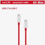 Adaptateur USB pour écouteurs Oneplus,type C à 3,5mm,Jack Audio Abrtor,One Plus 11 10pro 9t 9 Pro 8t Realme x,câble d'origine - Type c to c 1m(3.3ft)