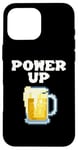 Coque pour iPhone 16 Pro Max Mug à bière pixelisé Power Up