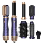 6 in 1 Brosse Soufflante Air Styler,1000W Ionique Seche Cheveux Set avec Air Boucleur a Cheveux,Brosse Chauffante,Thermal Brush,Brosse Lissante Cheveux,Sèche Cheveux, Sécher, Boucler les Cheveux