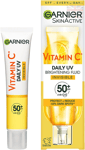 Garnier Vitamin C Daily UV, Invisible Brightening Fluid, SPF50+, Prevents + Sun