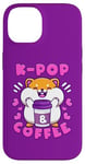 Coque pour iPhone 14 Hamster, K-Pop et café, musique coréenne, mignon et enjoué