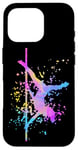 Coque pour iPhone 16 Pro Poledance Bar Pole Dance Fitness Paint Splatters Femme