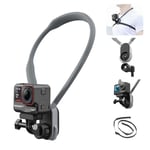 AFAITH Support de Cou Magnétique Max pour GoPro,Support de Selfie Rotatif à 360° avec Attache Rapide et Sangle Fixe pour Gopro Hero 12/11/10/9, Insta360, DJI OSMO Action