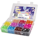 La Manuli Perles à Repasser Lot de 4000 Perles Pour les Enfants Brillantes de 5 mm 12 couleurs Compatible avec les Perles Pyssla, Fuse Beads for Kids