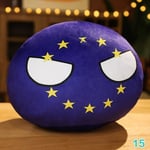 10 cm Country Ball Plyschleksak Polandball hänge Countryball stoppad Kid Doll DB european union