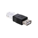 HUIOP Adaptateur USB vers RJ45 Adaptateur USB 2.0 Femelle vers Ethernet RJ45 mâle,Adaptateur de fiche