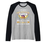 For Mother And Father Loss Son, My Son Is My Angel In Heaven Raglan Baseball Tee