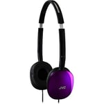 JVC HAS160V Flats Lightweight Folding Headphones On Ear Violet