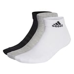 adidas Mixte Calze Basse Think Linear Set Di 4 Socks, medium grey heather/white/black, XXL EU