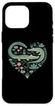 iPhone 16 Pro Max Cute Alligator Heart Crocodile Gator for Kids Case