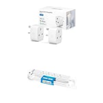 Smart Plug Mini - meross 13A WiFi Plugs Works with Alexa, Google Home, Support Apple HomeKit, Alexa, Google Home, 4 AC Outlets and 4 USB Ports Wi-Fi Surge Protector Compatible with SmartThings