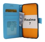 New Standcase Wallet Realme 7 (Ljusblå)