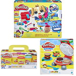 Lot Pâte à modeler Play-Doh, Vétérinaire, Burger Barbecue et 20 pots, jouet créatif pour enfants, dès 3 Ans