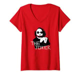 Womens The Dark Knight Joker Dagger Clown V-Neck T-Shirt