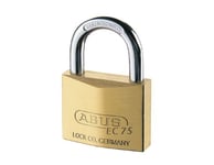 ABUS padlock EC 75 with reversible key technology, lock body width 30 mm, brass, 26403 0