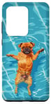 Coque pour Galaxy S20 Ultra Griffon de Bruxelles amusant dans l'eau de la piscine pour nager chien mignon maman papa